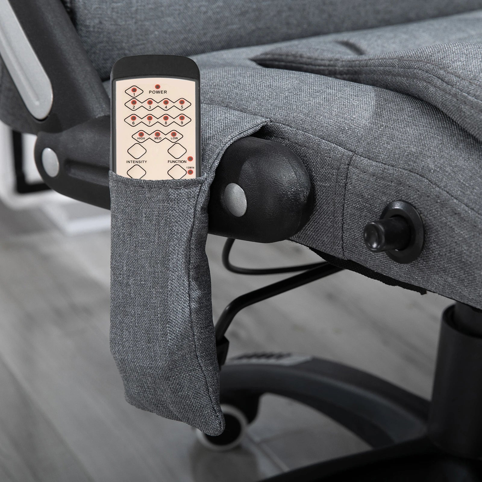 6 Point Vibrating Massage Chair, High Back Executive, Reclining, Swivel Wheels, Grey Massage Chairs at Gallery Canada