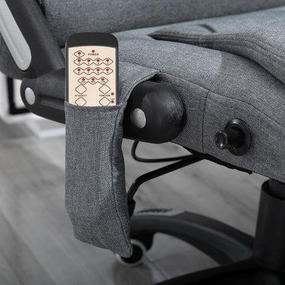 6 Point Vibrating Massage Chair, High Back Executive, Reclining, Swivel Wheels, Grey Massage Chairs at Gallery Canada