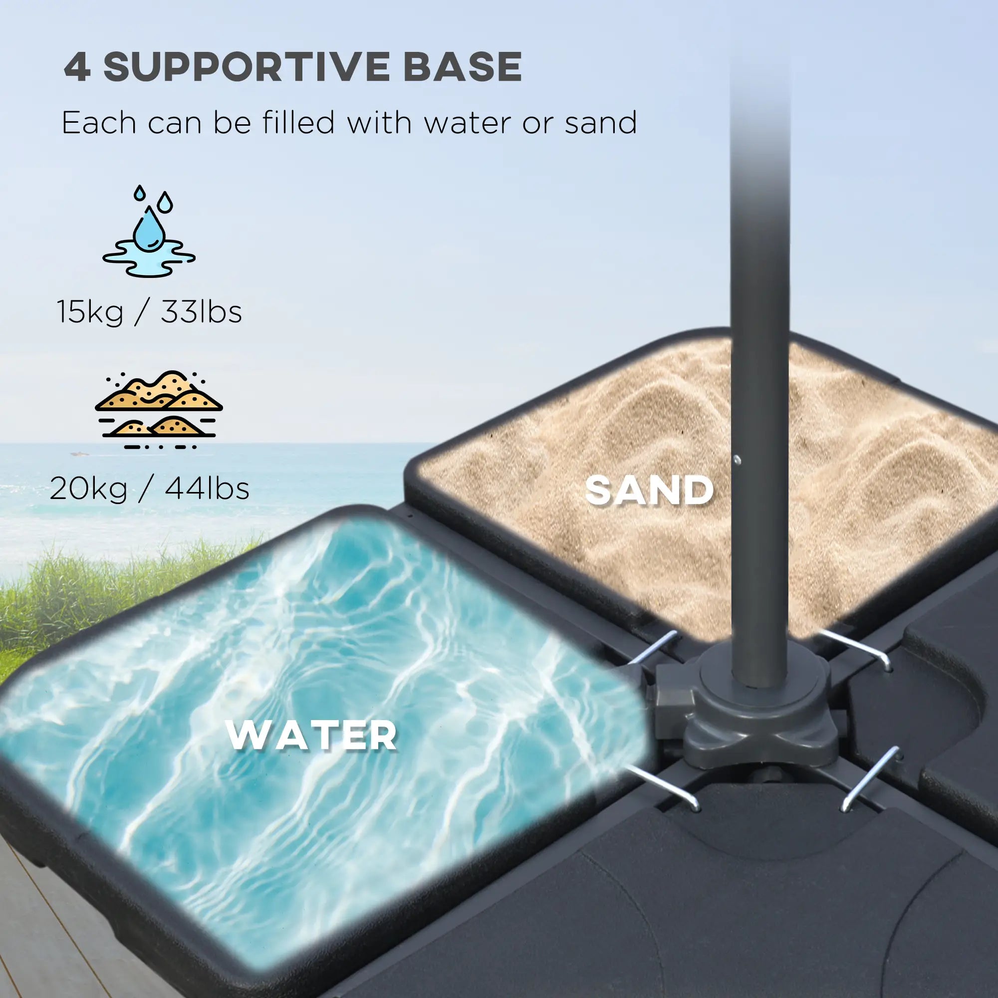 9.6ft Offset Patio Umbrella, Hanging Parasol, Crank, Navy Blue Offset Cantilever Umbrellas at Gallery Canada