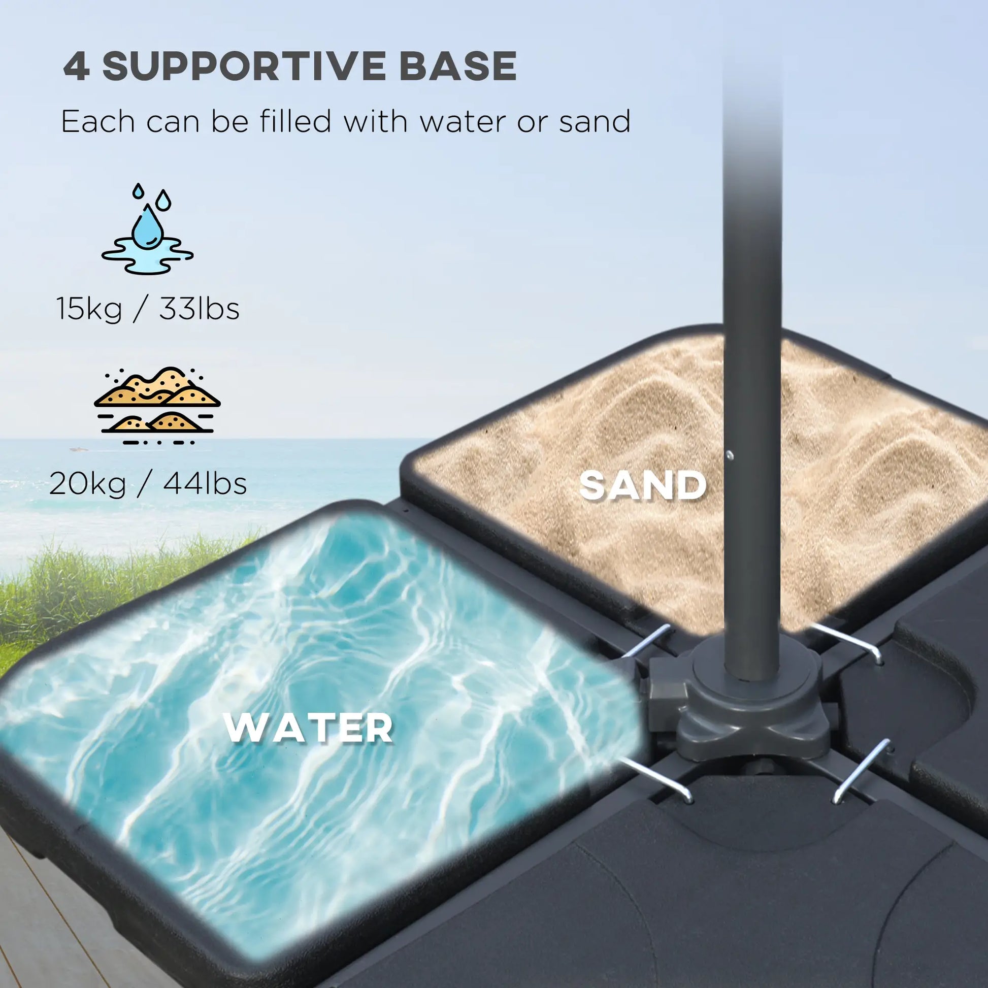 9.6ft Offset Patio Umbrella, Hanging Parasol, Crank, Navy Blue Offset Cantilever Umbrellas at Gallery Canada