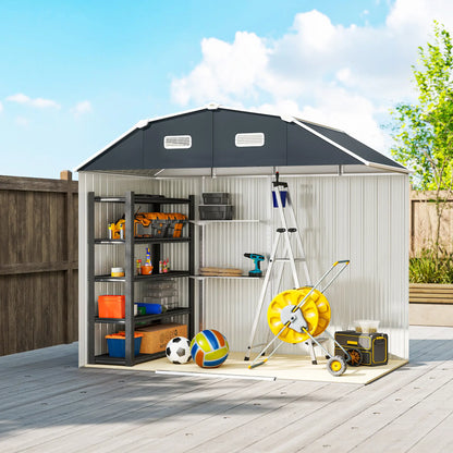 8' x 4' Galvanized Outdoor Storage Shed, Garden Shed, Adjustable Shelves Sheds at Gallery Canada