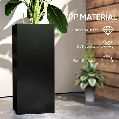 2 Pack 26 Inch Plastic Planter Box, Water Level Indicator, Black Garden Accessories at Gallery Canada