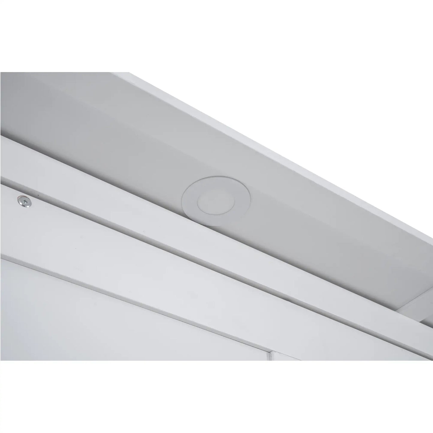 Murphy Bed with Shelves, LED Lights, 97.5" L x 84.5" W x 88.5" H, White Bed Frames at Gallery Canada