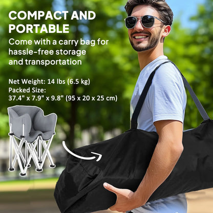 Double Camping Chair, Oversized Loveseat, Heavy Duty, Supports 529 lbs Picnic Tables & Camping Chairs at Gallery Canada