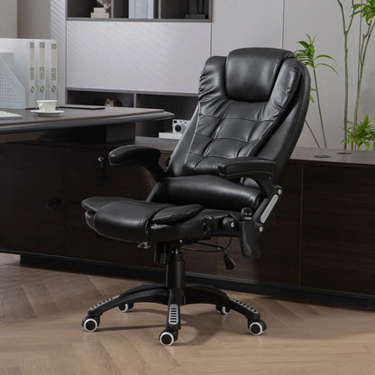 Reclining Massage Office Chair, High Back, Swivel Wheels, Black Office Chairs at Gallery Canada