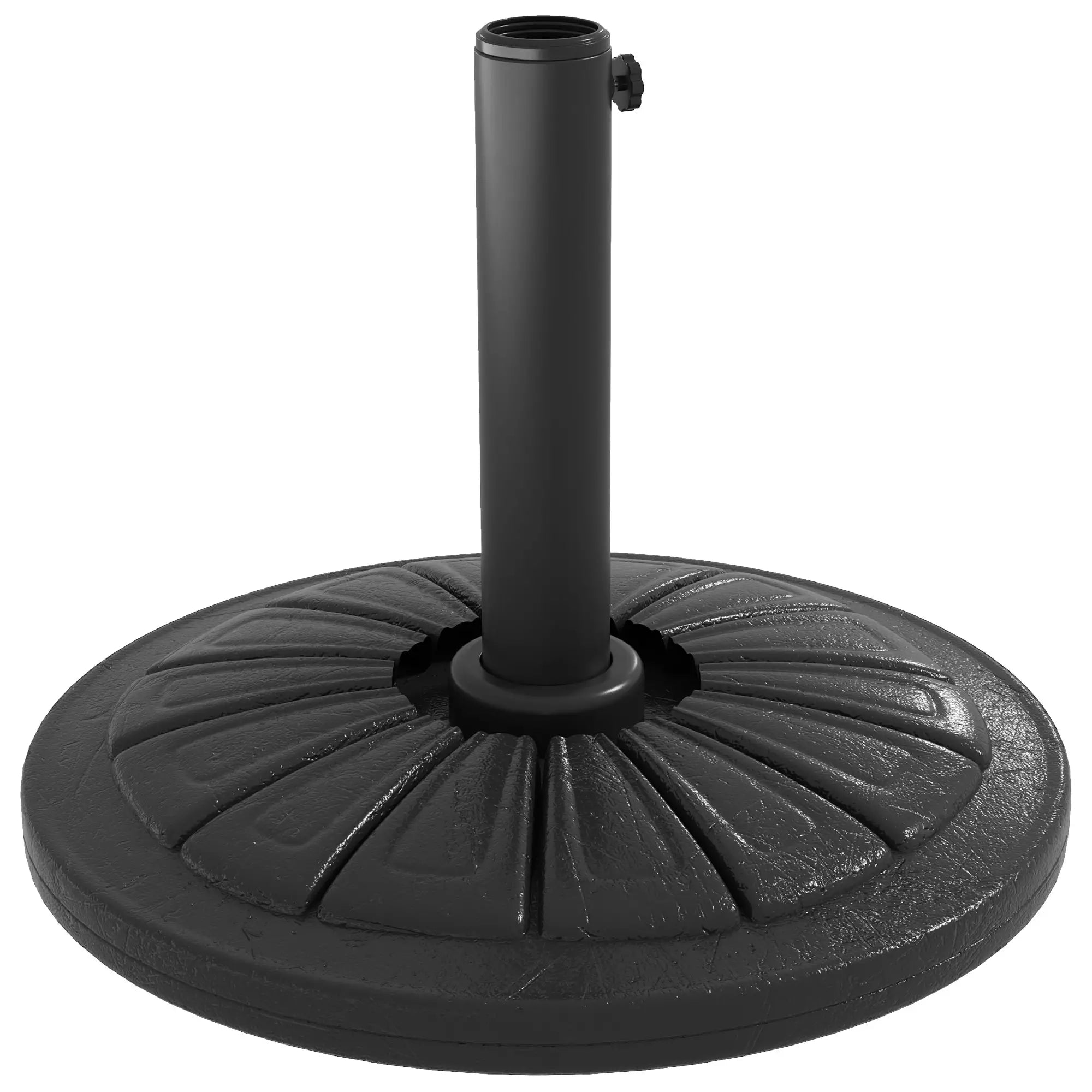 Heavy Duty Concrete Umbrella Base, Steel Pole, Round Parasol Stand, Black Umbrella Bases at Gallery Canada