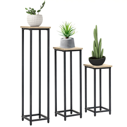 3 Pack Metal Plant Stand, Indoor Outdoor Rack, Decorative Flower Holder