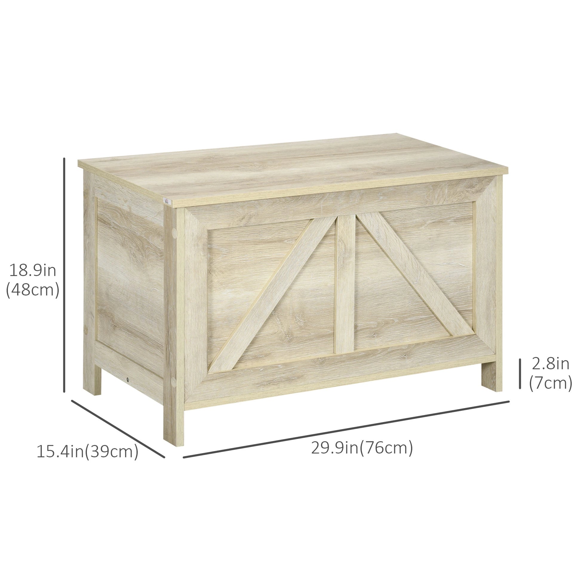 Farmhouse Storage Trunk Box Organizer, Safety Hinge, 100° Open Storage Cabinets at Gallery Canada