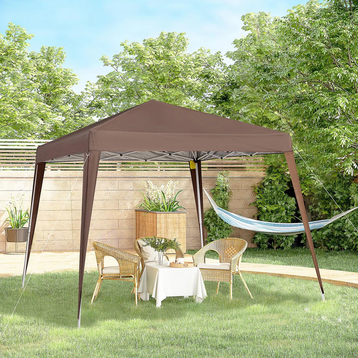 8' x 8' Pop Up Canopy, Outdoor Folding Tent, Portable Party Tent