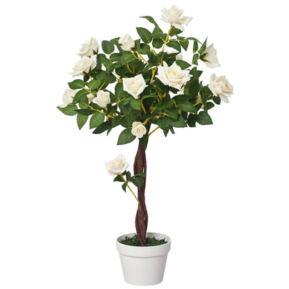 3FT White Rose Artificial Plant In Pot, Fake Plant For Indoor Decor, White Artificial Trees at Gallery Canada
