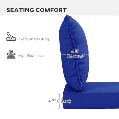 4-Piece Seat Cushion Pillows, Patio Chair Cushions Set, Navy Blue Patio Chair Cushions at Gallery Canada