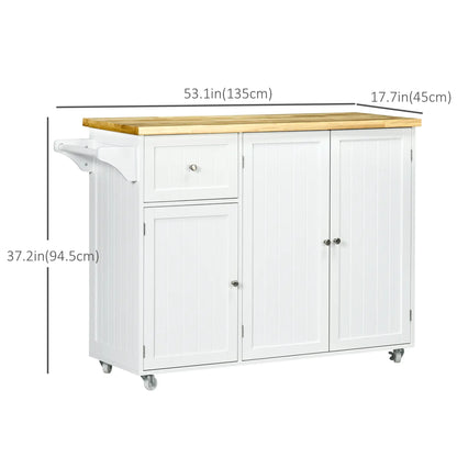 Rolling Kitchen Island with Storage, Drawer, Cabinets, Towel Rack Kitchen Islands & Kitchen Carts at Gallery Canada