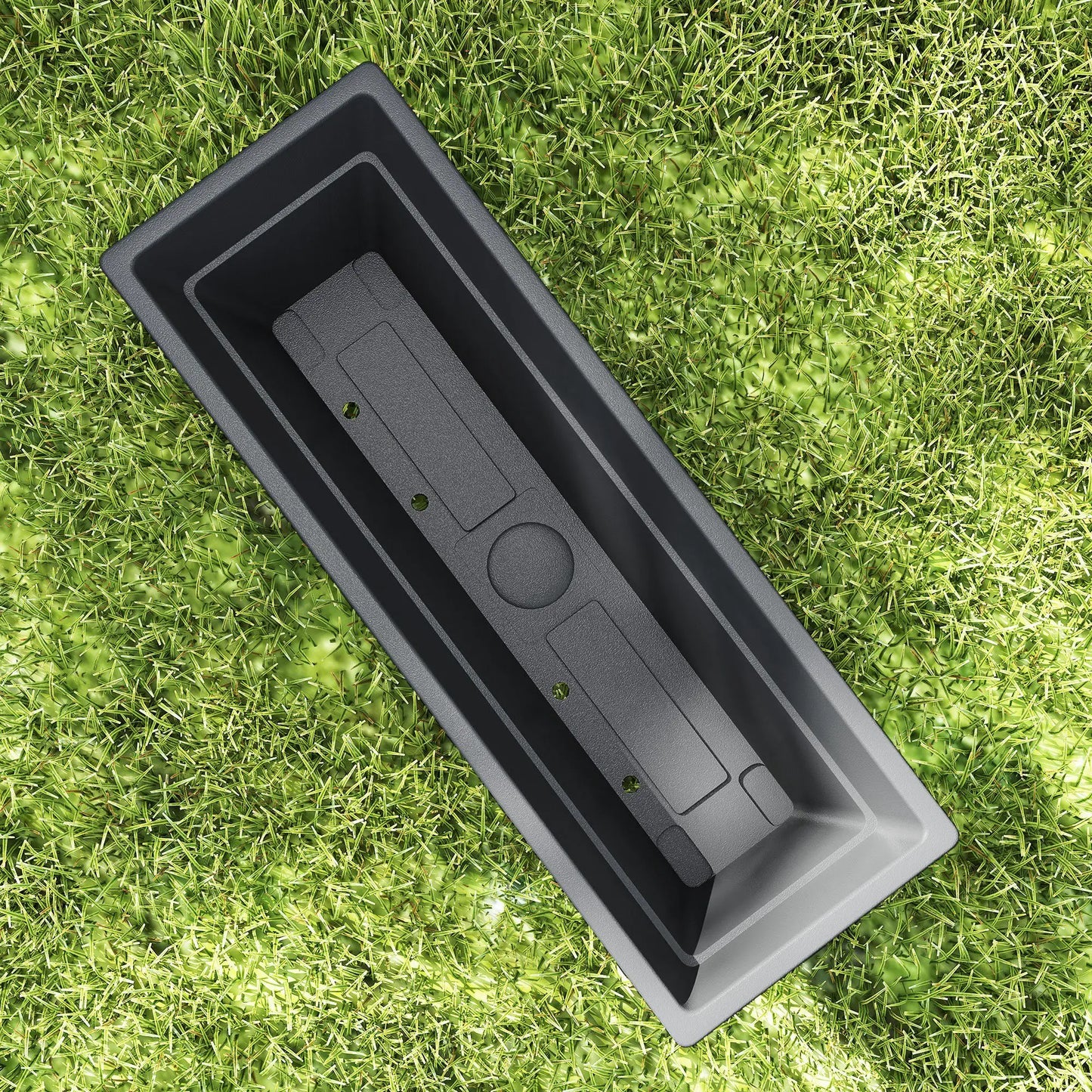 Rectangular Flower Pots, 5 Pack 23 Inches, Window Box Planters, Black Garden Accessories at Gallery Canada