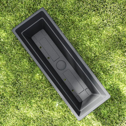 Rectangular Flower Pots, 5 Pack 23 Inches, Window Box Planters, Black Garden Accessories at Gallery Canada