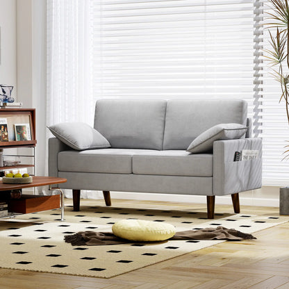 3 Seater Velvet Sofa, Spring Cushions, Rubber Wood Legs, Grey 3-Seater Sofas at Gallery Canada