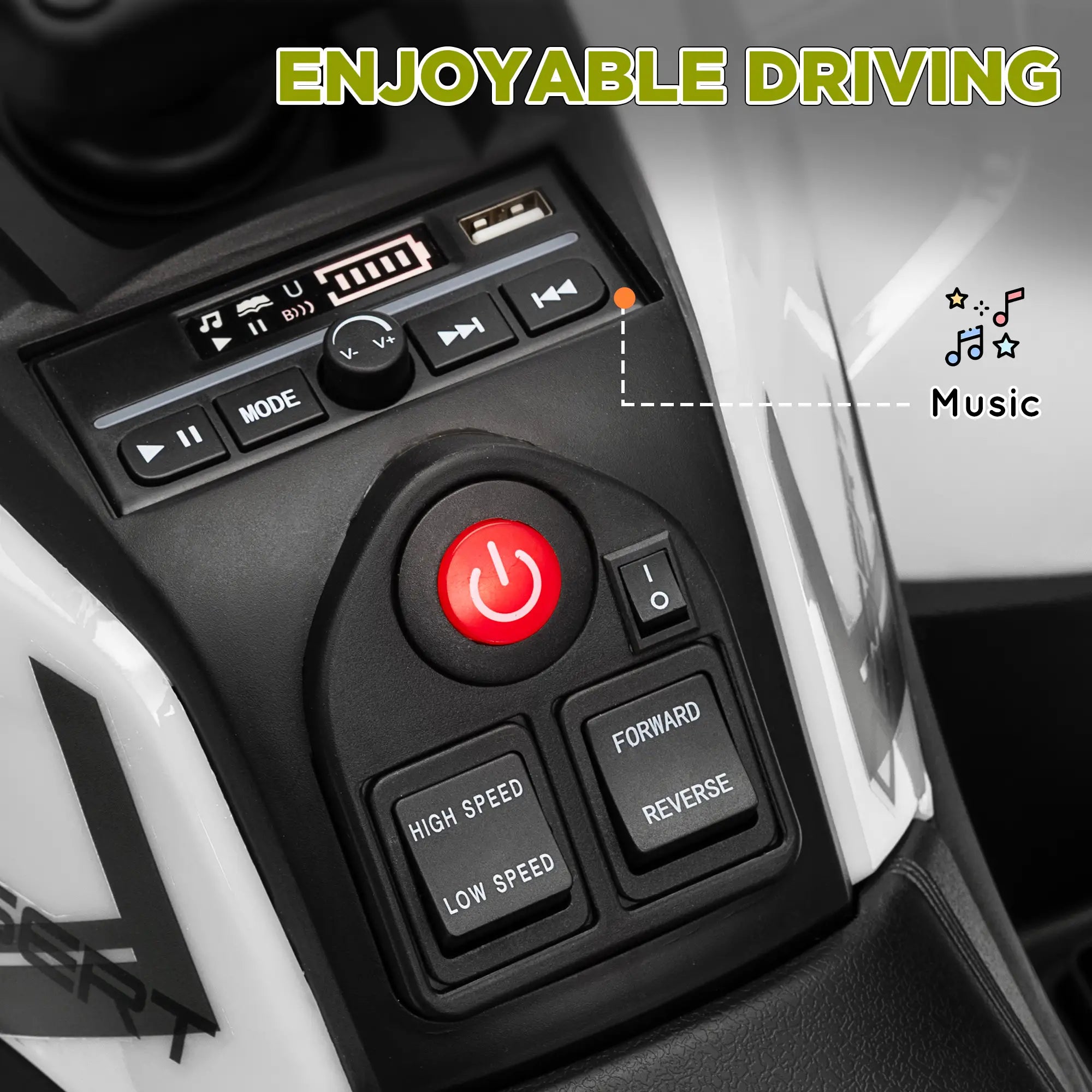 Kids ATV, 12V Electric Ride-On Toy, Spring Suspension, Storage Basket, Green Electric Ride On Toys at Gallery Canada