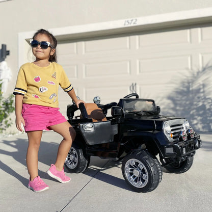 12V Kids Electric Toy Car, Jeep Power Wheels, Remote Control, Black Electric Toy Cars at Gallery Canada