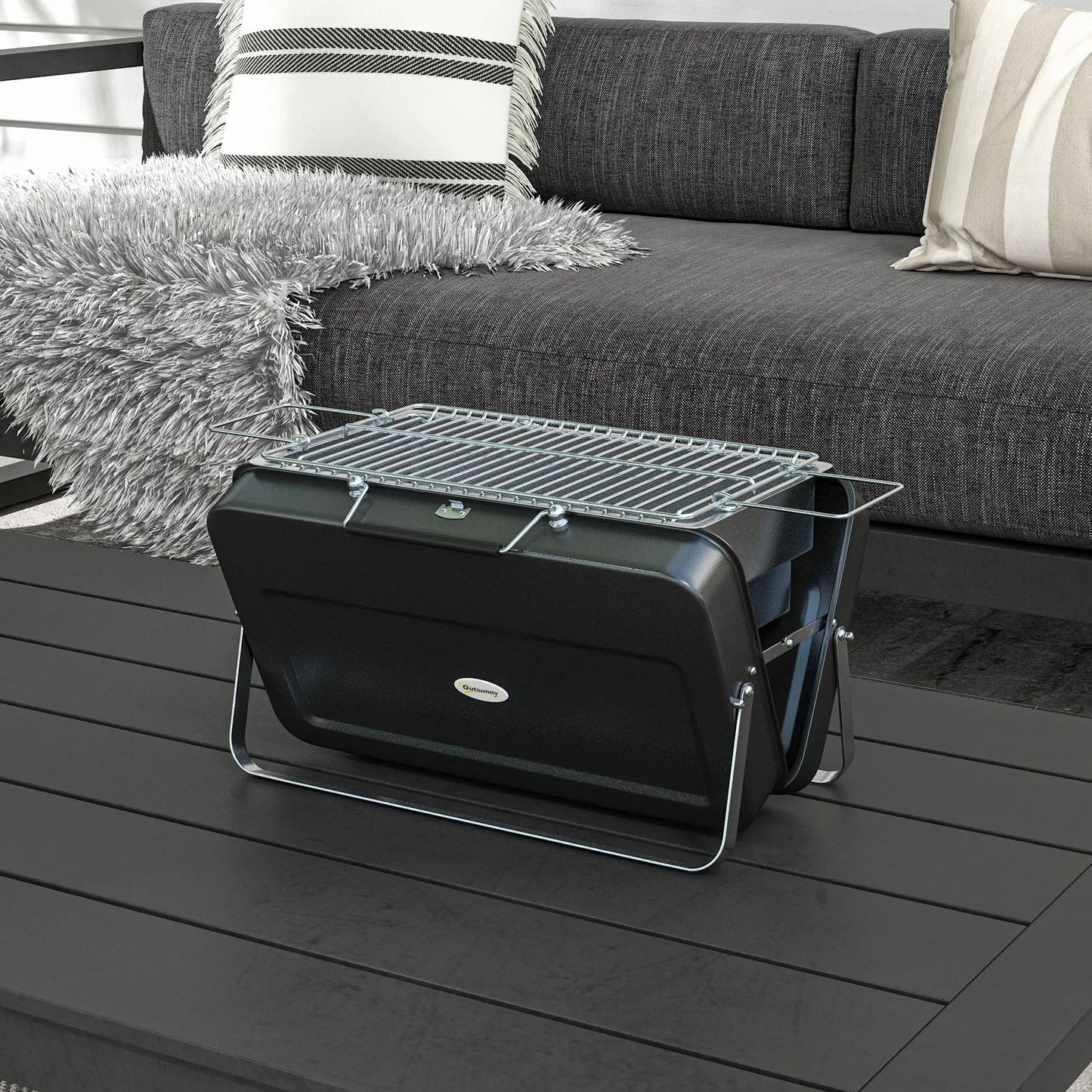 Portable BBQ Grill, Metal, Black Charcoal BBQ Grils at Gallery Canada