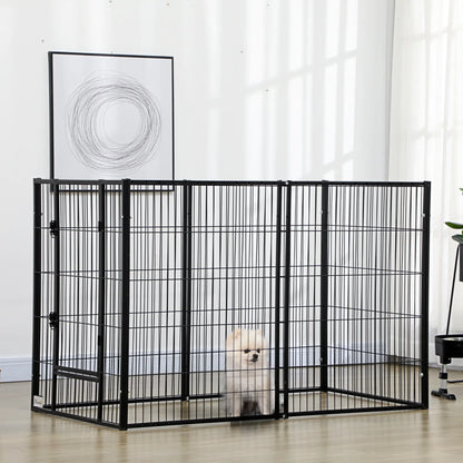 6 Panel 32.5" - 59" x 40" Dog Playpen, Heavy Duty, Indoor Outdoor Houses, Kennels & Pens at Gallery Canada