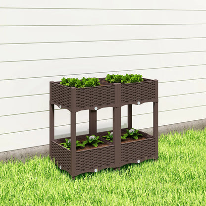 Plastic Raised Garden Bed With Legs, Self Watering Planter Boxes Elevated Garden Beds at Gallery Canada