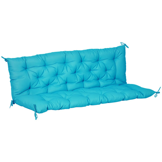 Porch Swing Cushion, Garden Bench Cushion with Backrest, Non-Slip 3-Seater, 59.1" x 38.6", Turquoise Patio Chair Cushions Turquoise at Gallery Canada