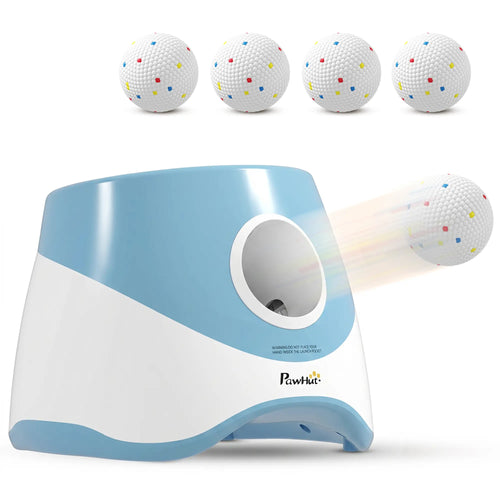 Automatic Dog Ball Launcher With 5 ETPU Balls, Blue