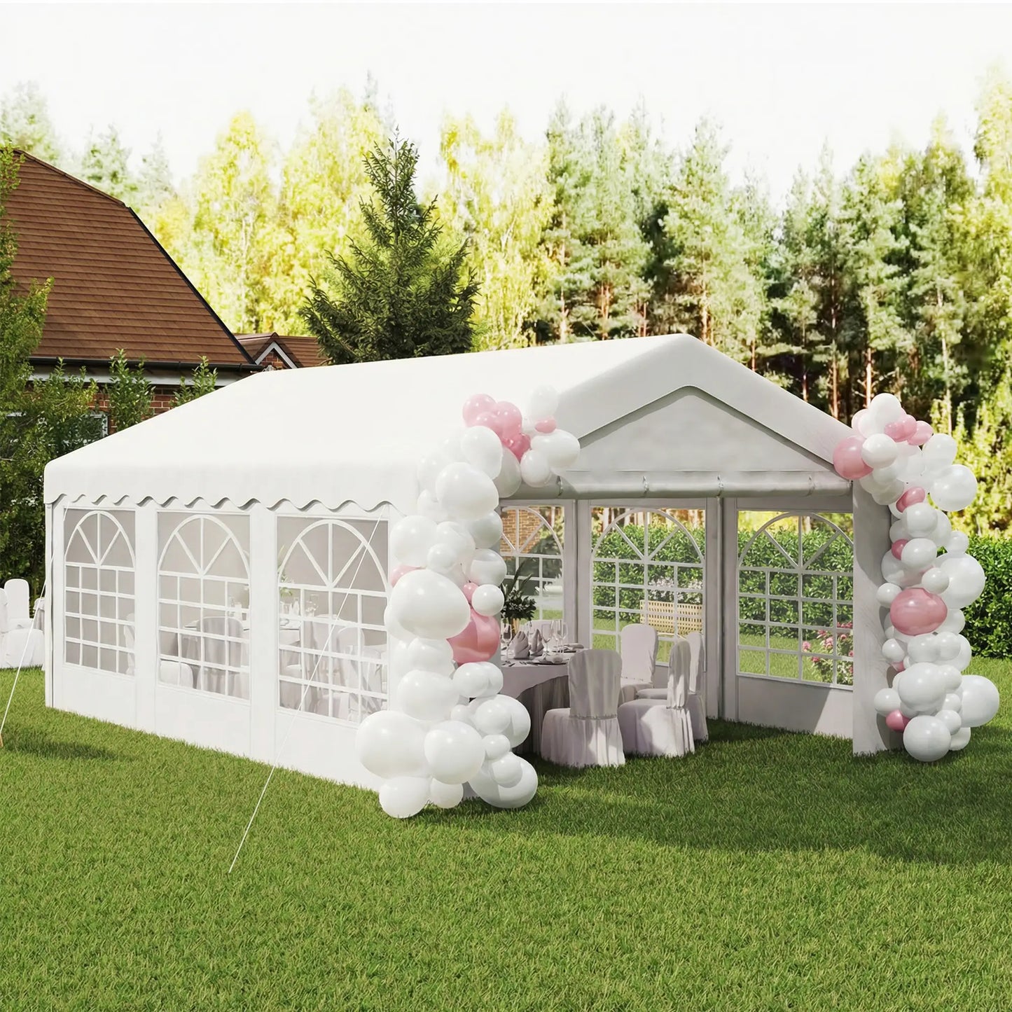 20'x13' Heavy Duty Portable Event Tent, White Canopy Tents at Gallery Canada