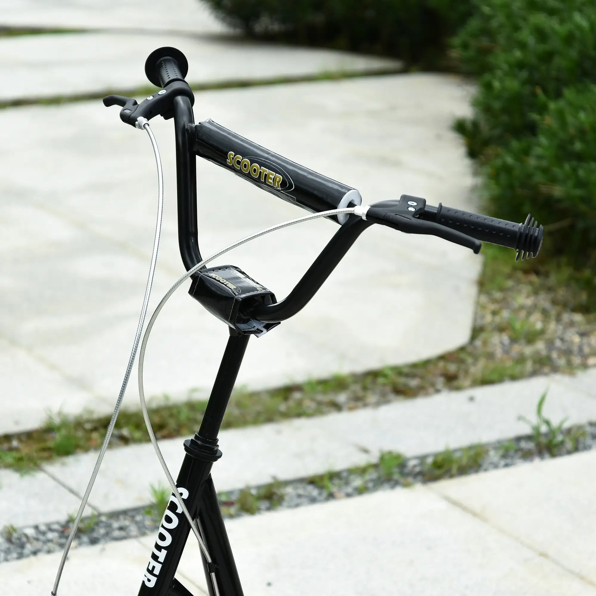 Youth Kick Scooter, Adjustable Handlebar, 16'' Inflatable Wheel, Black Scooters at Gallery Canada