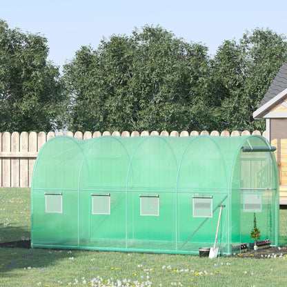Walk-In Tunnel Greenhouse, 13x6.4x6.5ft, Galvanised Steel Frame, Green Tunnel Greenhouses at Gallery Canada