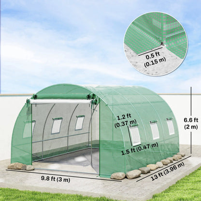 Walk-in Tunnel Greenhouse, 13'x9.8'x6.6', Green Tunnel Greenhouses at Gallery Canada