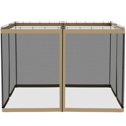 Replacement Mosquito Netting, Gazebo 10' x 10', Khaki, Black Gazebo Sidewalls at Gallery Canada