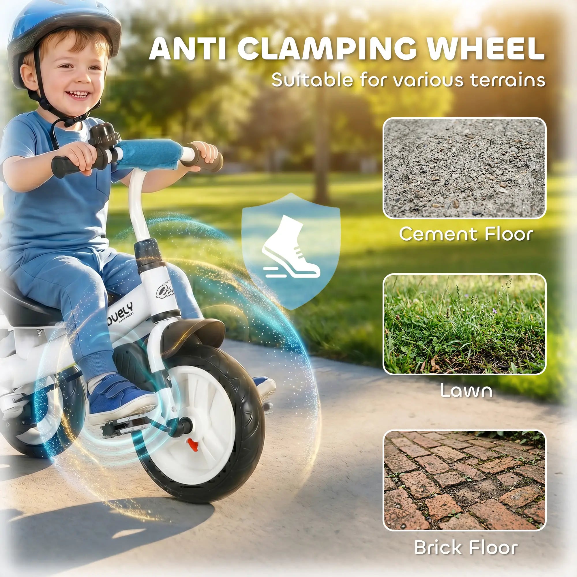6 in 1 Tricycle for Toddlers, Parent-Push Handle, Blue Tricycles for Kids at Gallery Canada