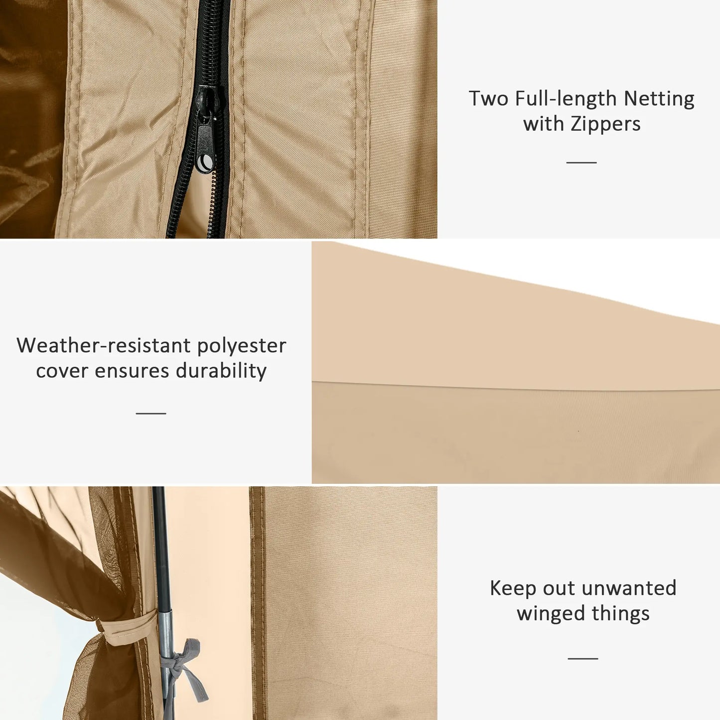 12' x 12' Hexagon Pop Up Screen Tent, Camping Shelter, Beige Pop Up Canopies at Gallery Canada