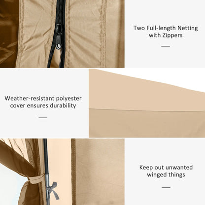 12' x 12' Hexagon Pop Up Screen Tent, Camping Shelter, Beige Pop Up Canopies at Gallery Canada