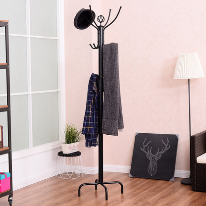 Metal Coat Rack with 12 Hooks, Black Coat Racks & Hall Trees at Gallery Canada