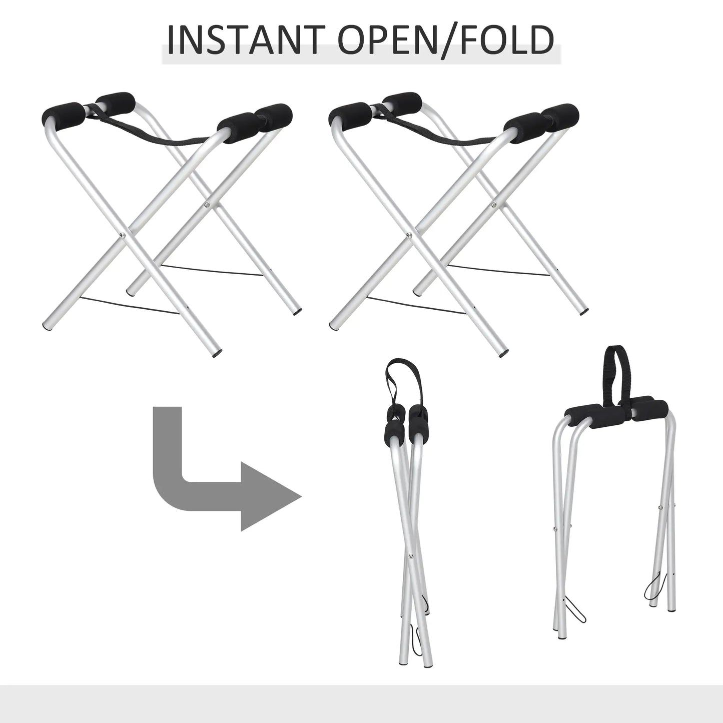 Universal Kayak Storage Stand, Rack, Aluminum Frame, Folding Design, 2 Pieces Kayak Carts at Gallery Canada
