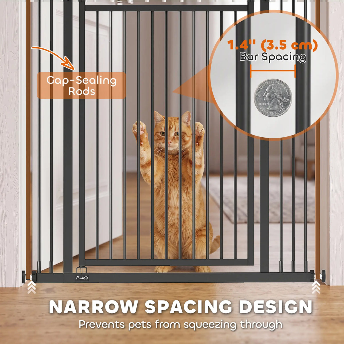 71" Extra Tall Cat Gate, 29"-39" Wide Pet Gate, No Drilling Pet Gates at Gallery Canada
