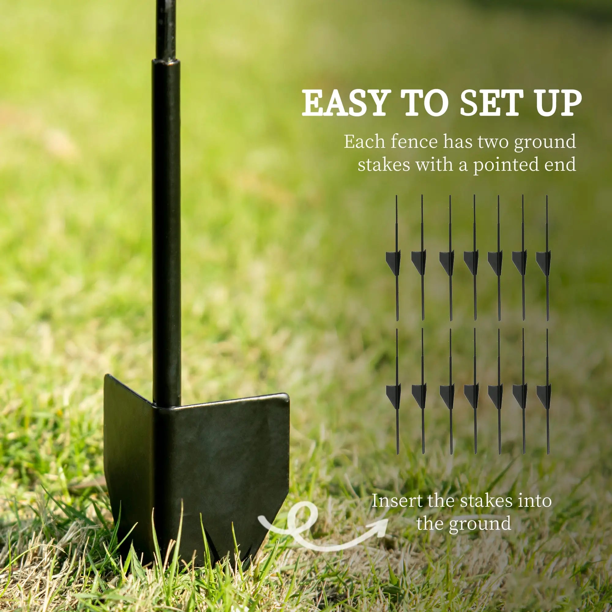 7 Pack Garden Fencing, Decorative Fence Panels, Animal Barrier, Flower Edging, Black Garden Fences at Gallery Canada