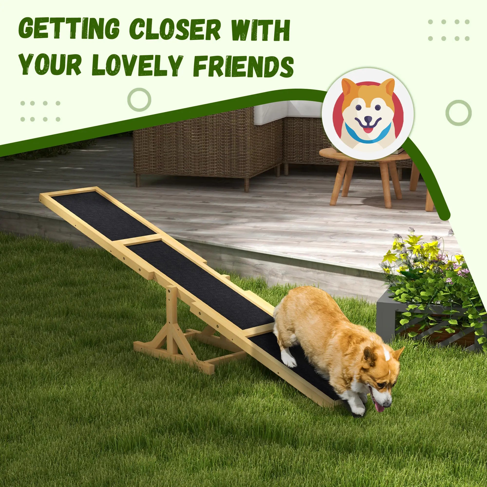 Wood Pet Seesaw, Dog Agility Training Equipment, Weather Resistant, Yellow Dog Agility Training Equipment at Gallery Canada