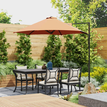 8.5FT Offset Patio Umbrella, 360° Rotation, Orange Offset Cantilever Umbrellas at Gallery Canada
