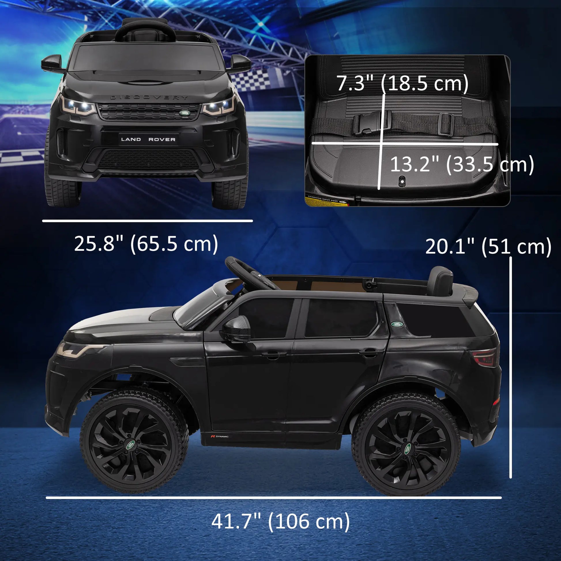 Land Rover Discovery Sport Licensed 12V Ride On Car, Black Electric Toy Cars at Gallery Canada