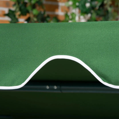 3-Seater Outdoor Porch Swing, Adjustable Canopy, White, Green Porch Swings with Canopy at Gallery Canada