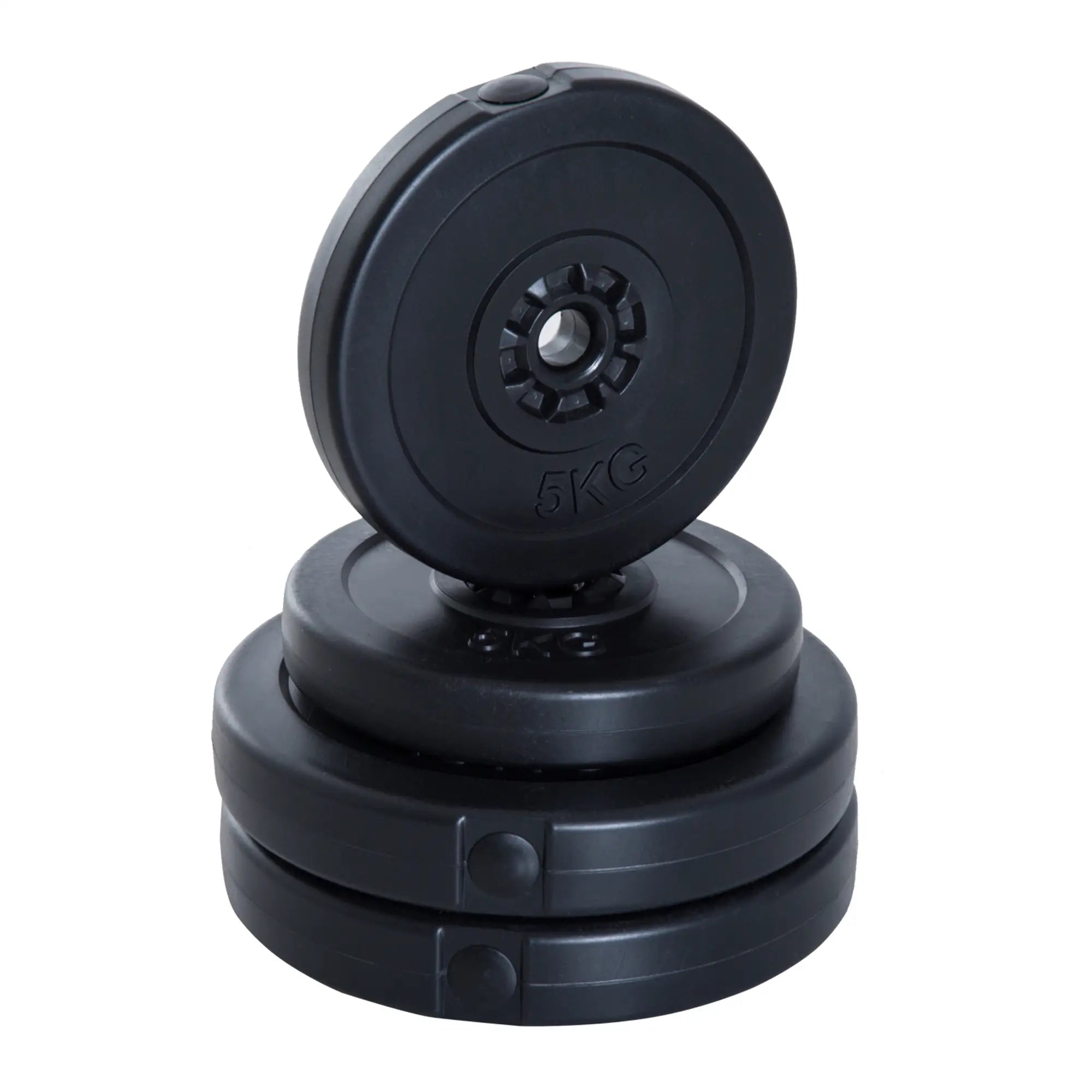 4 Piece Dumbbell Weight Plates Set, 2 x 11lbs and 2 x 22lbs, Black Dumbbells & Barbells at Gallery Canada