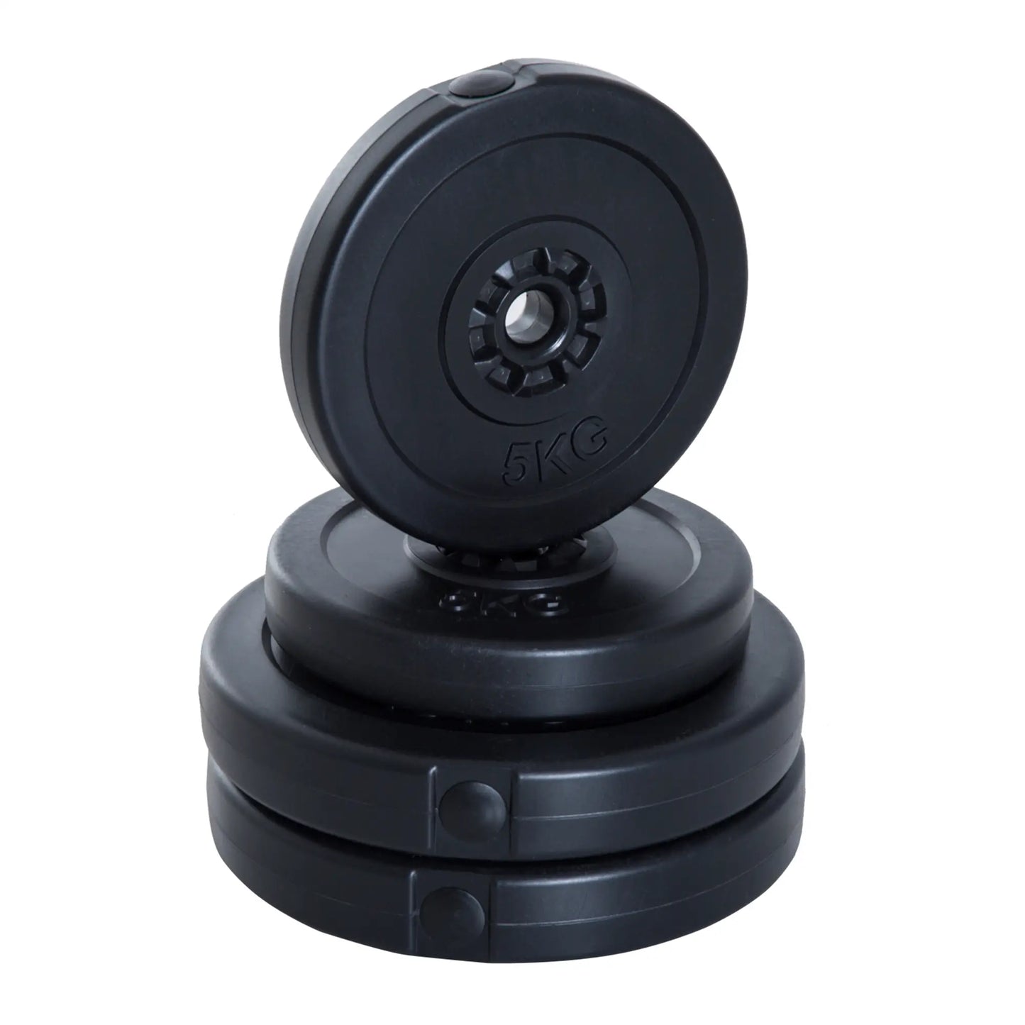 4 Piece Dumbbell Weight Plates Set, 2 x 11lbs and 2 x 22lbs, Black Dumbbells & Barbells at Gallery Canada