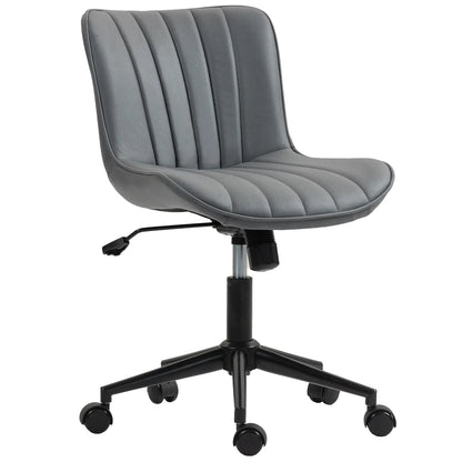 Armless Office Chair, 360° Swivel, Adjustable Height, Dark Grey Task Chairs Dark Grey at Gallery Canada