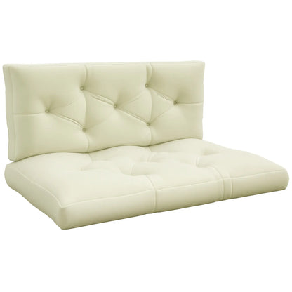 2 Seater 5" Thick Outdoor Seat Cushions, Cream White Patio Chair Cushions at Gallery Canada