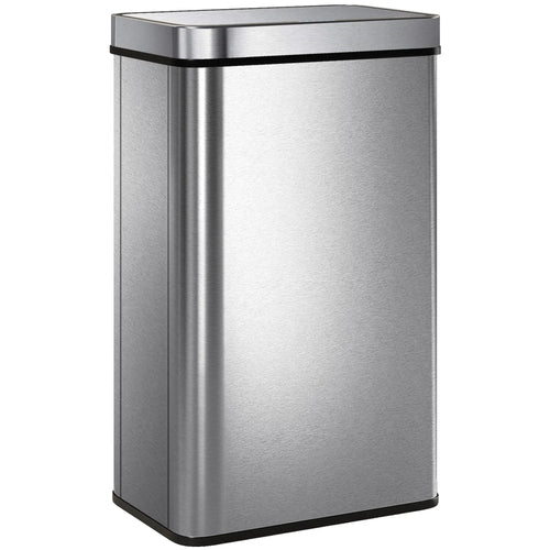 15.9 Gallon Sensor Can, Automatic Garbage Can, Stainless Steel, Silver
