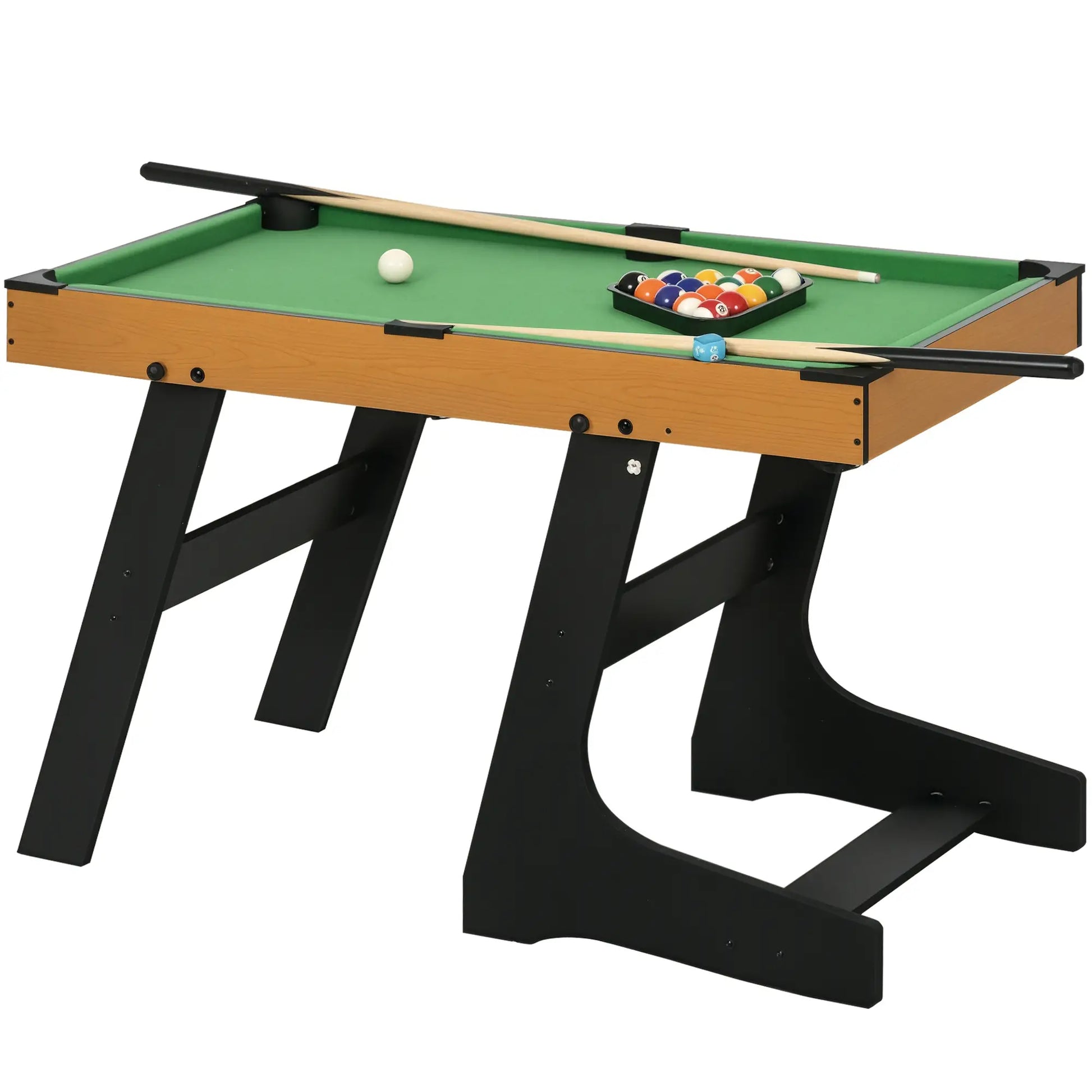 38" Mini Pool Table Set, Tabletop Billiards, Folding, Includes Balls, Cues, Chalk, Brush Game Tables at Gallery Canada