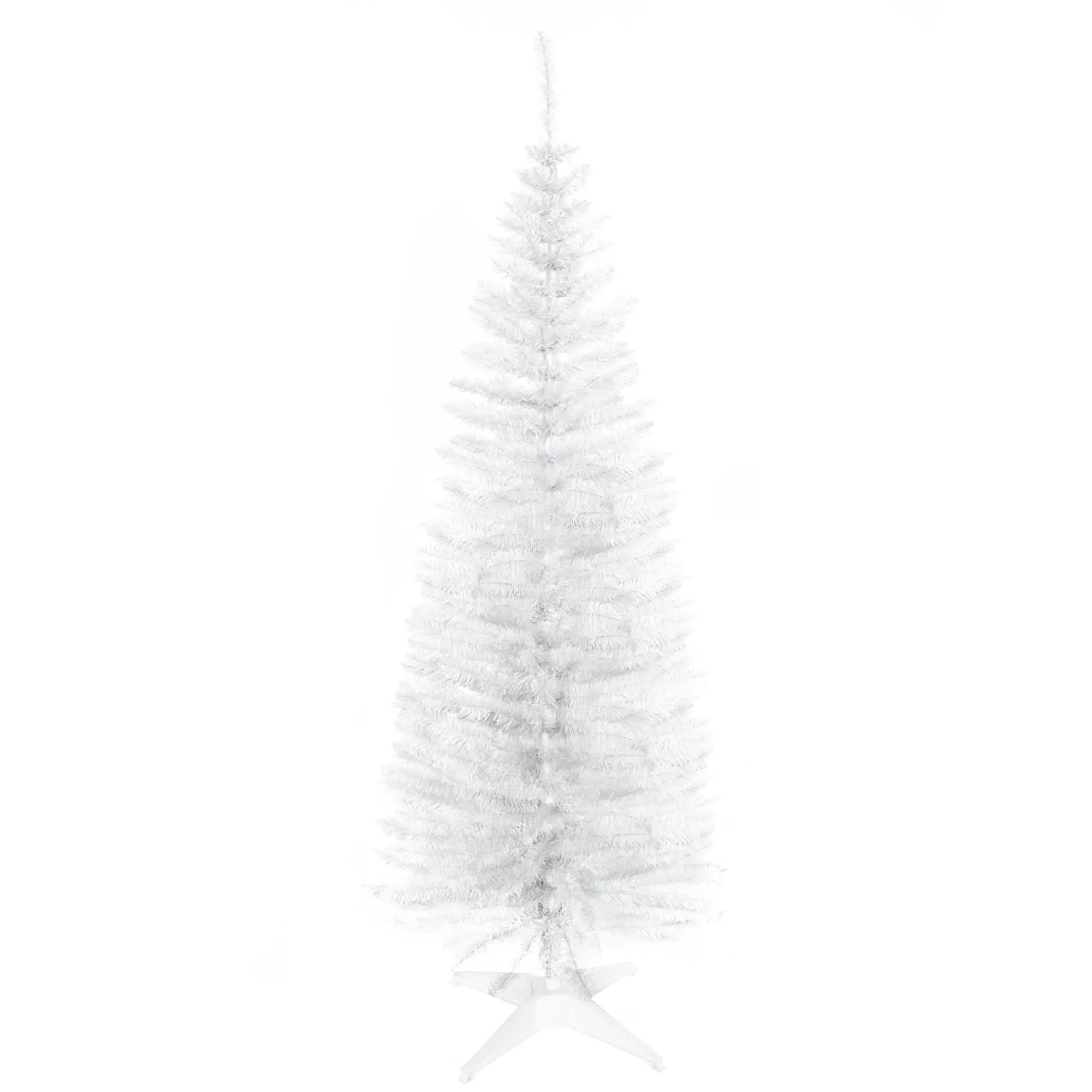 5FT Artificial Pencil Christmas Tree, Realistic Branches, White Pencil Christmas Trees White at Gallery Canada