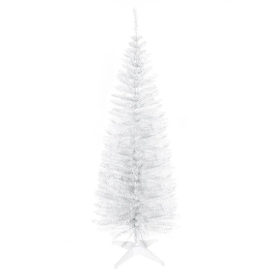 5FT Artificial Pencil Christmas Tree, Realistic Branches, White Pencil Christmas Trees White at Gallery Canada
